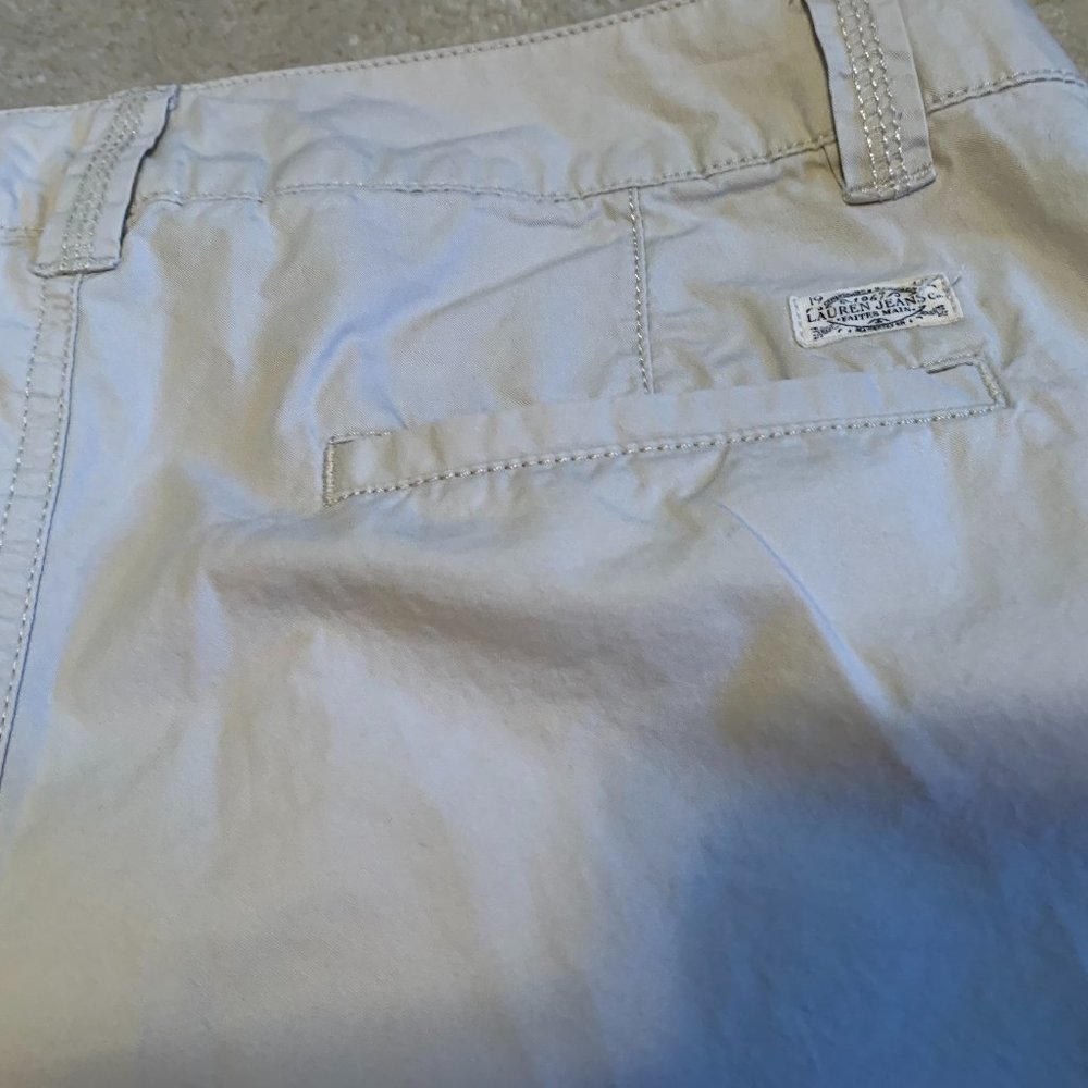 LRL Lauren Jeans Co. Ralph Lauren 100% Cotton Stone Khakis Size 2 - Picture 7 of 10